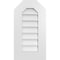 Ekena Millwork Octagonal Top Surface Mount PVC Gable Vent w/ 3-1/2"W x 1"P Standard Frame, 14"W x 26"H GVPOT14X2601SN - alternate 1